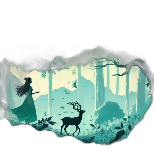 concept art, fantasy art, watercolor, pixel art transparent PNG cut-out