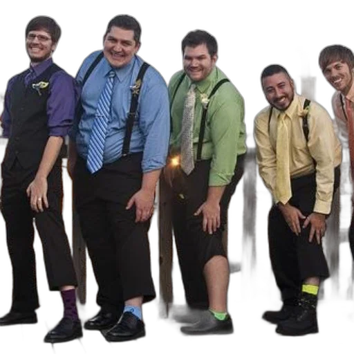 staff, group, men, pose transparent PNG cut-out