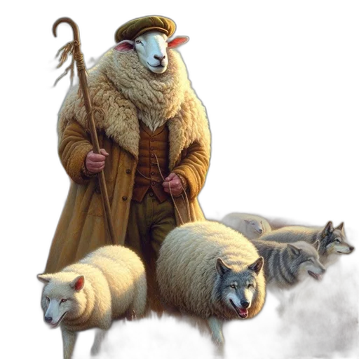 animal, staff, creature, hat transparent PNG cut-out