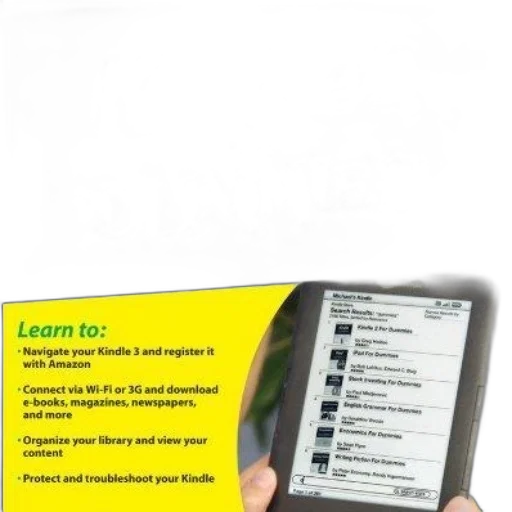 kindle, dummies, book, cover transparent PNG cut-out