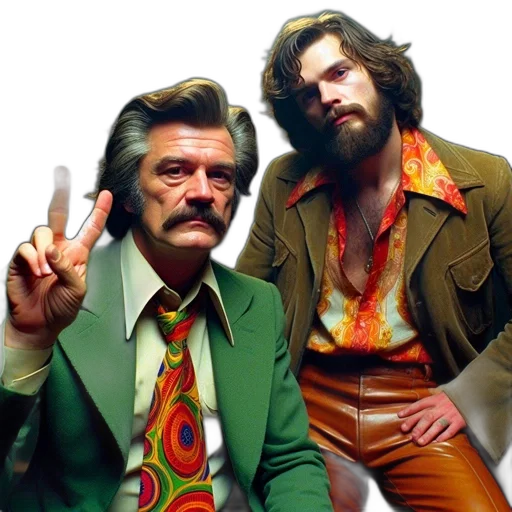 jacket, two, men, one transparent PNG cut-out