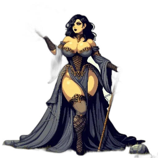 dress, fantasy art, concept art, pixel art transparent PNG cut-out