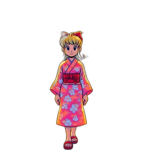 dress, staff, pixel art, anime transparent PNG cut-out