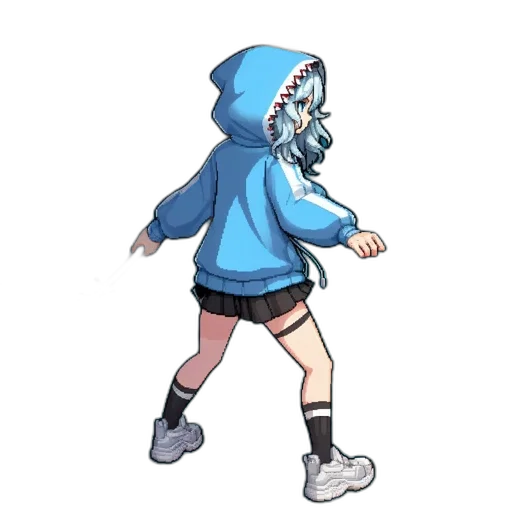 jacket, creature, staff, dress transparent PNG cut-out