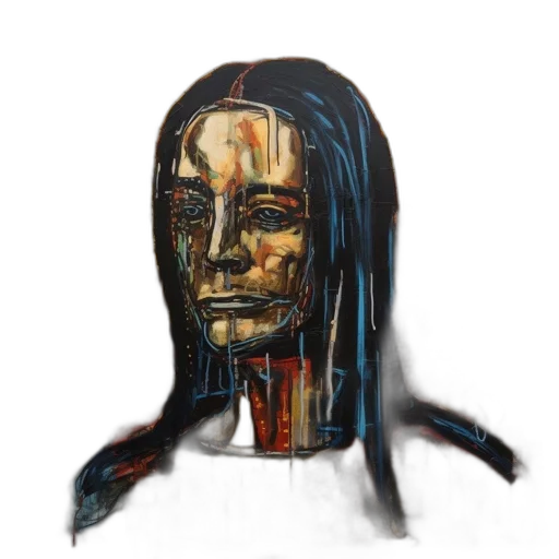 mask, face, hair, robot transparent PNG cut-out