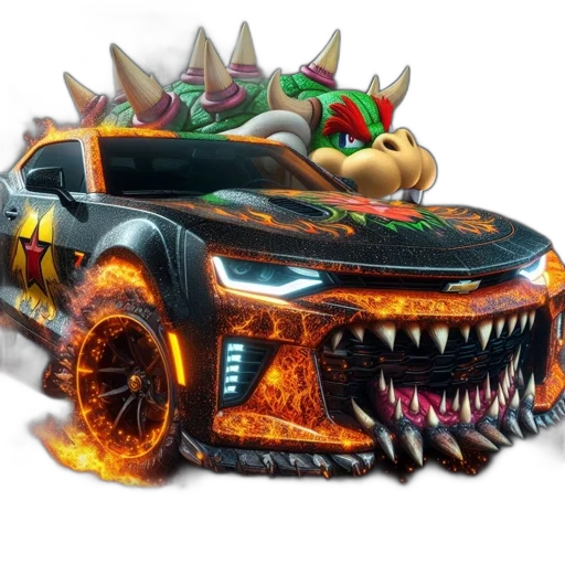 car, dragon, crown, weapon transparent PNG cut-out