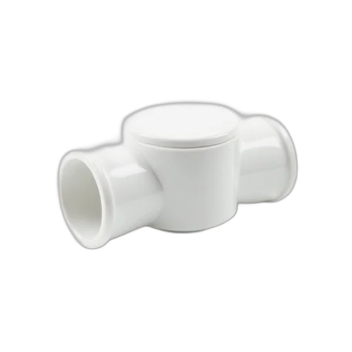 3d render, white, plastic, elbow transparent PNG cut-out