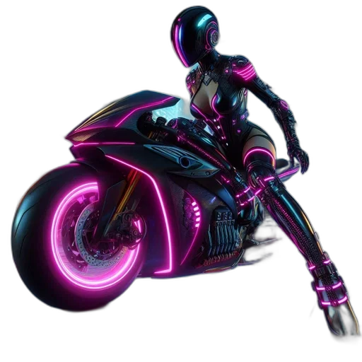 weapon, robot, cyberpunk, 3d render transparent PNG cut-out