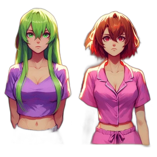 anime, concept art, pixel art, 3d render transparent PNG cut-out
