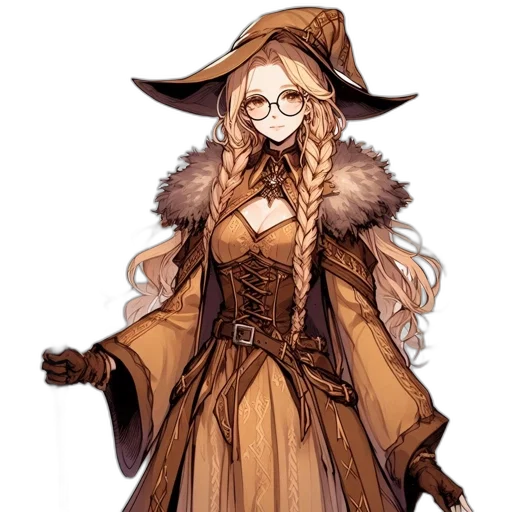 staff, dress, hat, mask transparent PNG cut-out
