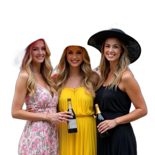 dress, hat, bottle, staff transparent PNG cut-out