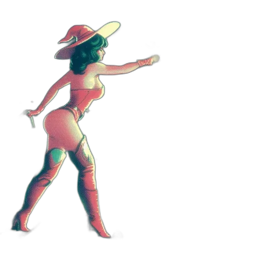 hat, robot, dress, staff transparent PNG cut-out