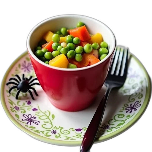 food, crown, photorealistic, 3d render transparent PNG cut-out