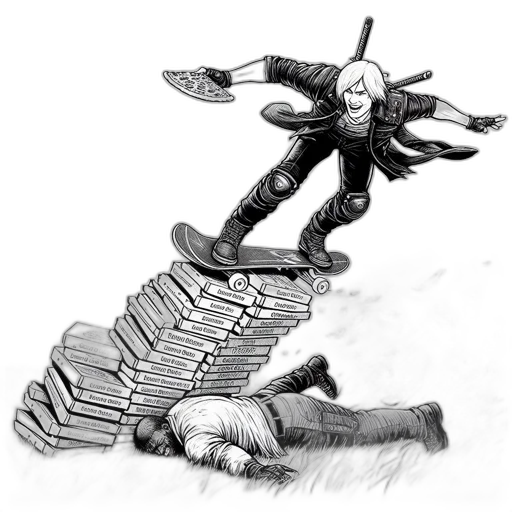 robot, weapon, jacket, sword transparent PNG cut-out