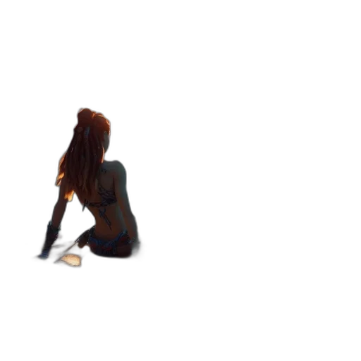 hair, dress, creature, shoes transparent PNG cut-out