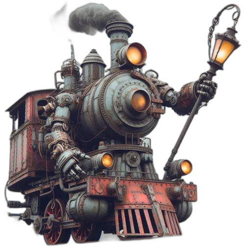 robot, weapon, staff, car transparent PNG cut-out