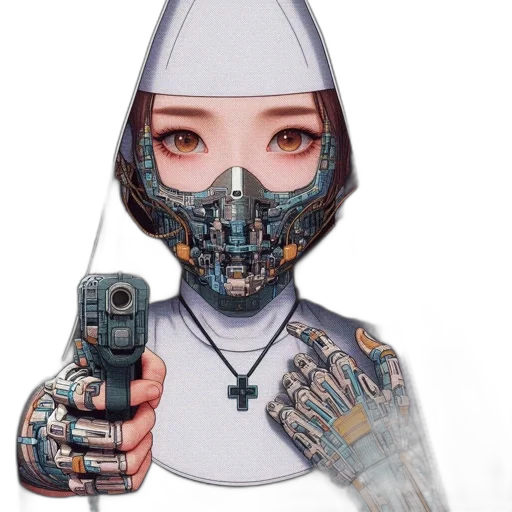 weapon, mask, robot, face transparent PNG cut-out