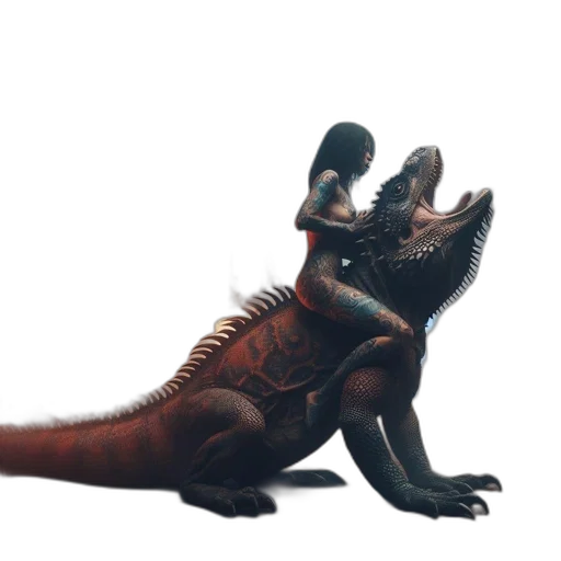 dragon, creature, animal, staff transparent PNG cut-out