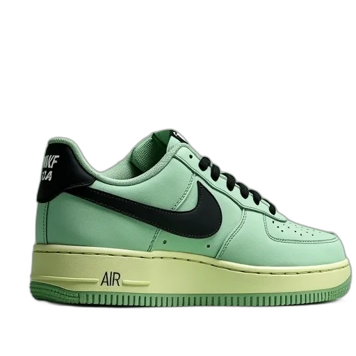 shoes, 3d render, green, nike transparent PNG cut-out