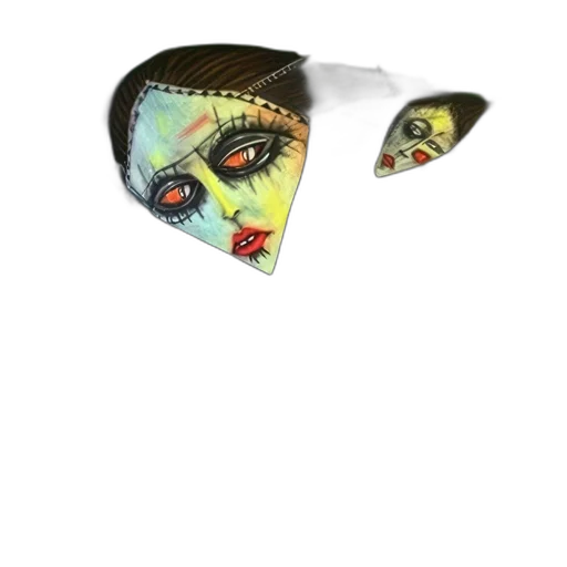 mask, umbrella, hat, jewelry transparent PNG cut-out