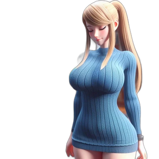 dress, jacket, robot, 3d render transparent PNG cut-out