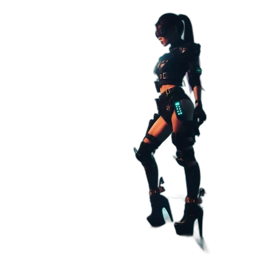 robot, weapon, sword, staff transparent PNG cut-out