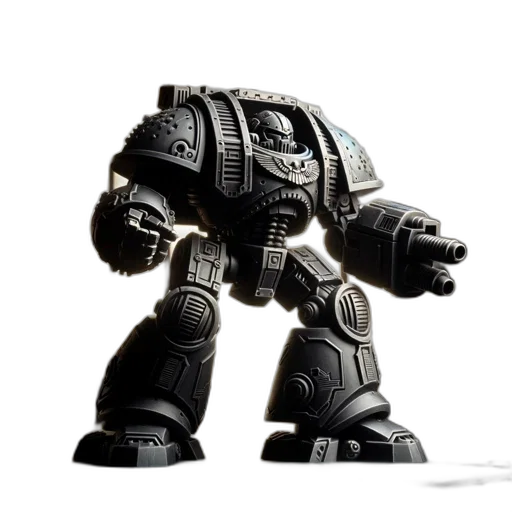 robot, weapon, concept art, 3d render transparent PNG cut-out