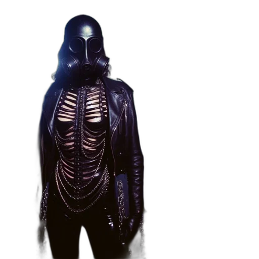 jacket, dress, mask, creature transparent PNG cut-out