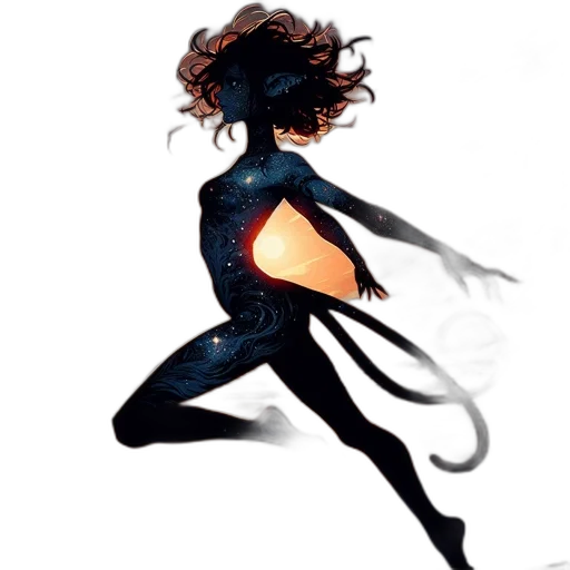 hair, dress, creature, concept art transparent PNG cut-out
