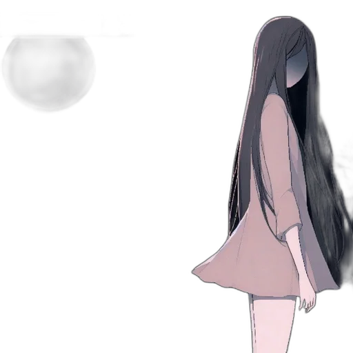 dress, hair, mask, creature transparent PNG cut-out