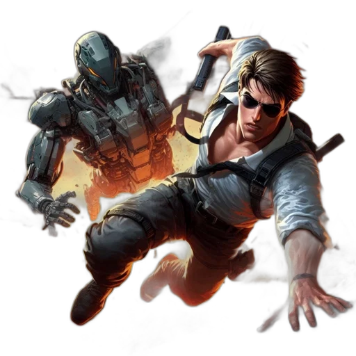 concept art, comic book art, fantasy art, pixel art transparent PNG cut-out