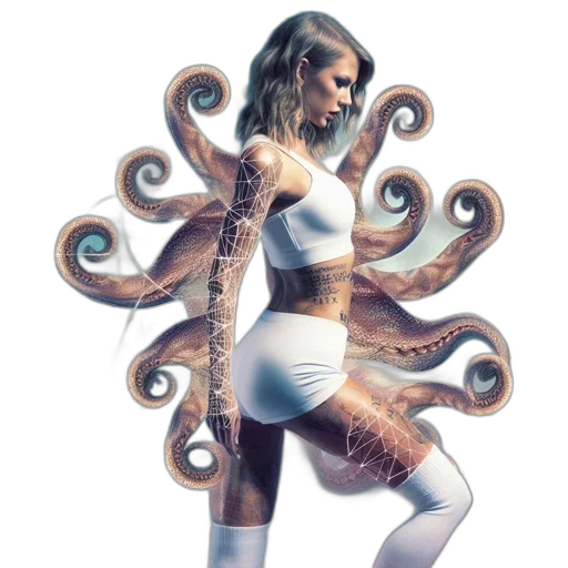 creature, hair, dress, concept art transparent PNG cut-out