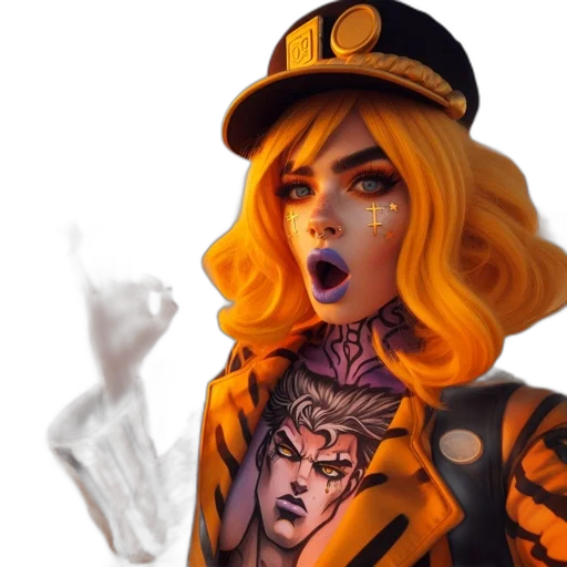 face, hat, concept art, fantasy art transparent PNG cut-out