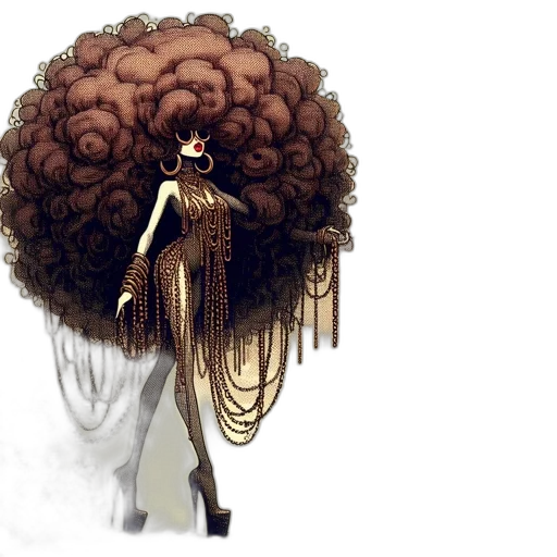 hair, crown, creature, dress transparent PNG cut-out