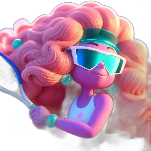 hair, staff, mask, creature transparent PNG cut-out