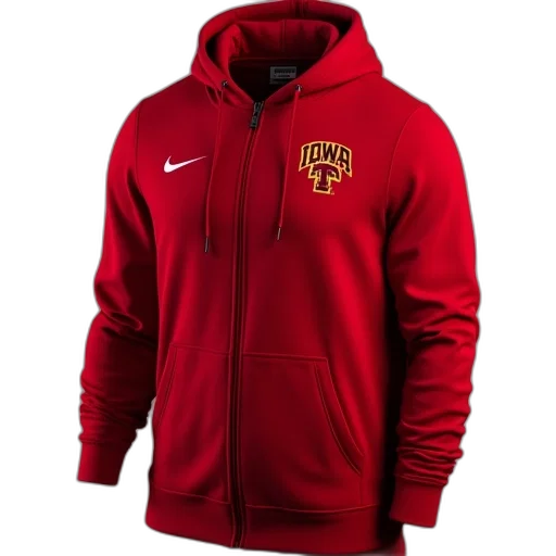 jacket, red, nike, iowa transparent PNG cut-out
