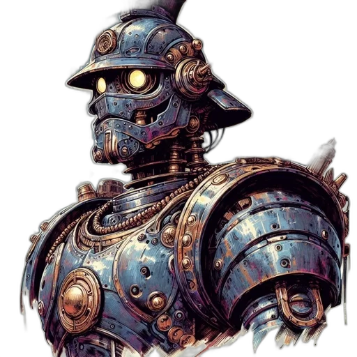robot, face, weapon, concept art transparent PNG cut-out