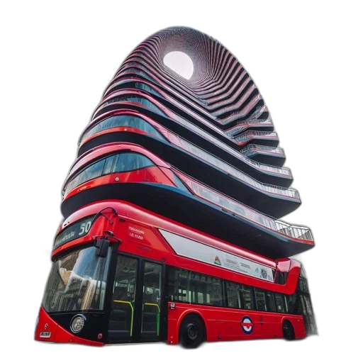 building, umbrella, hat, car transparent PNG cut-out