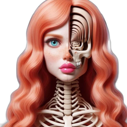 hair, jewelry, robot, face transparent PNG cut-out