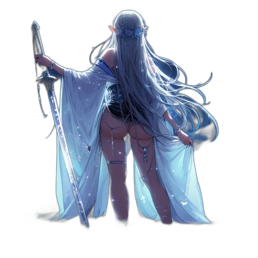 sword, staff, weapon, dress transparent PNG cut-out