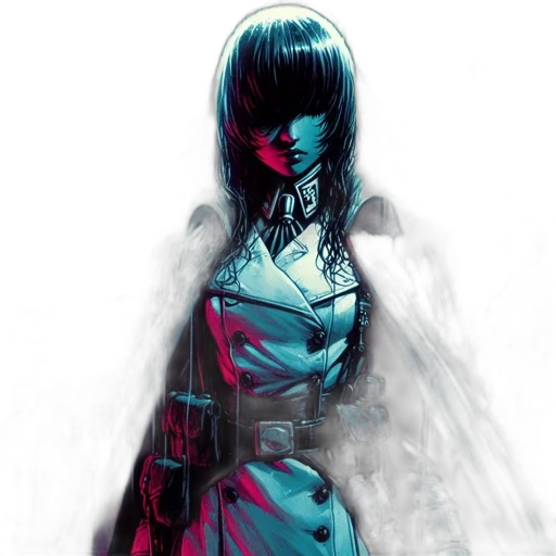 robot, mask, comic book art, cyberpunk transparent PNG cut-out