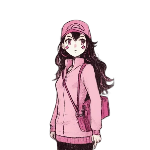 hat, jacket, staff, weapon transparent PNG cut-out