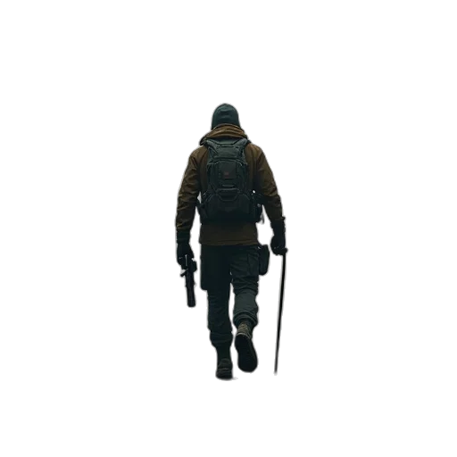 staff, jacket, weapon, sword transparent PNG cut-out