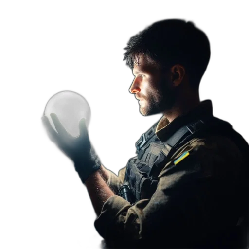 weapon, jacket, staff, mask transparent PNG cut-out