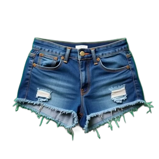 blue, pair, denim, shorts transparent PNG cut-out