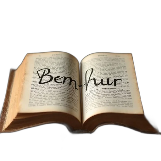 3d render, open, book, words transparent PNG cut-out