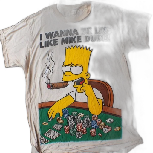 aged, print-featuring, bart, simpson transparent PNG cut-out