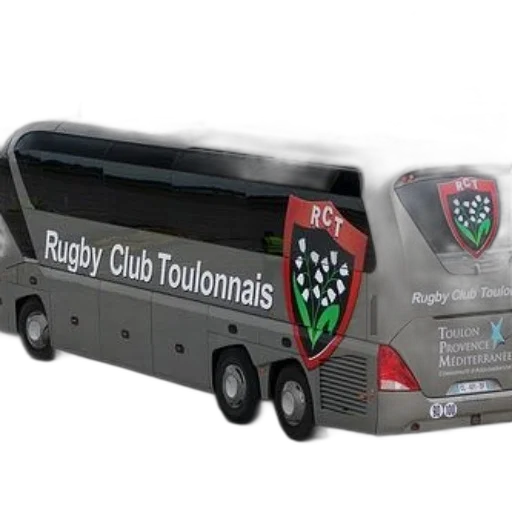 3d render, large, bus, rugby transparent PNG cut-out