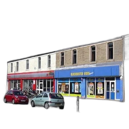 building, furniture, car, 3d render transparent PNG cut-out