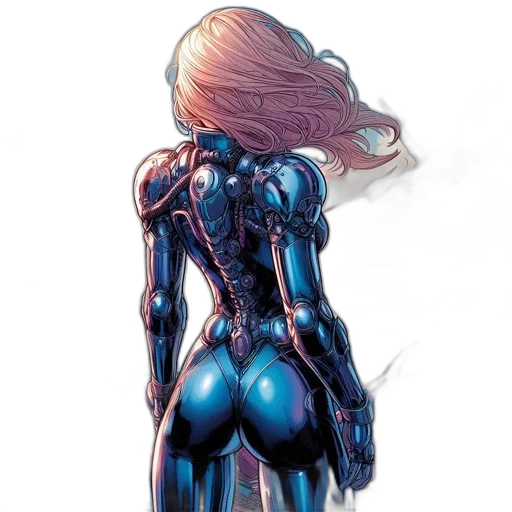 robot, dress, comic book art, concept art transparent PNG cut-out